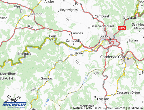 Mappa MICHELIN Béduer - ViaMichelin