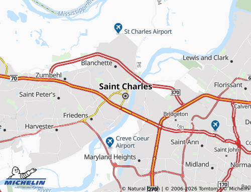 Mappa MICHELIN Saint Charles - ViaMichelin