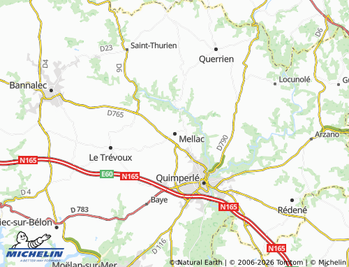 Mappa MICHELIN Mellac - ViaMichelin