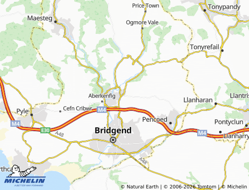 Mappa MICHELIN Bryncethin - ViaMichelin