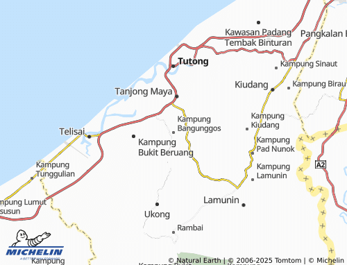 MICHELIN Kampung Bangunggos map - ViaMichelin