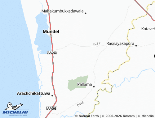 MICHELIN Wilpatha West map - ViaMichelin