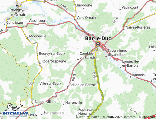 MICHELIN Combles-en-Barrois map - ViaMichelin