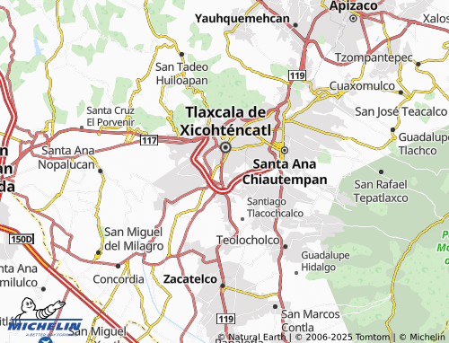 MICHELIN La Loma Xicohténcatl map - ViaMichelin