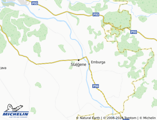 Mapa MICHELIN Staļģene - ViaMichelin