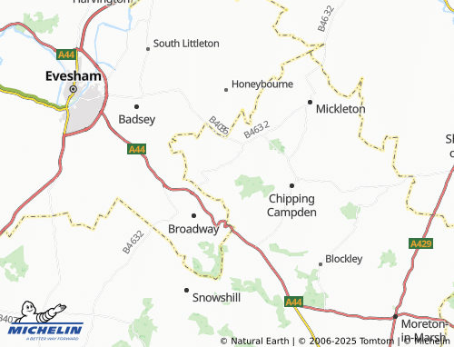 Carte MICHELIN Saintbury - ViaMichelin
