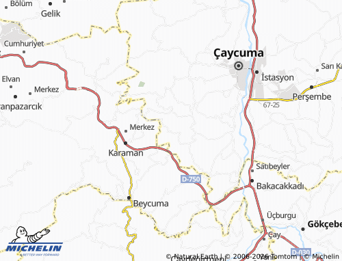 MICHELIN Dağüstü map - ViaMichelin