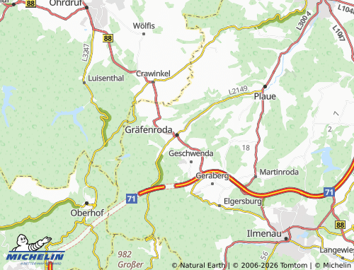 MICHELIN Gräfenroda map - ViaMichelin