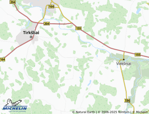 Kaart MICHELIN Užlieknė - ViaMichelin