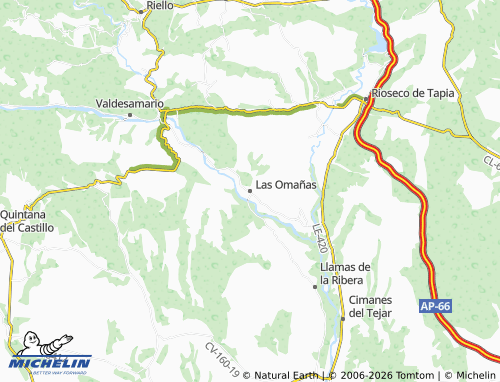 Mapa MICHELIN Las Omañas - ViaMichelin