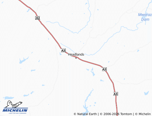 Carte MICHELIN Headlands - ViaMichelin