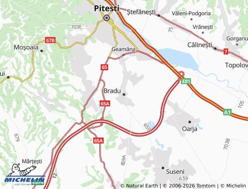MICHELIN Bradu map - ViaMichelin