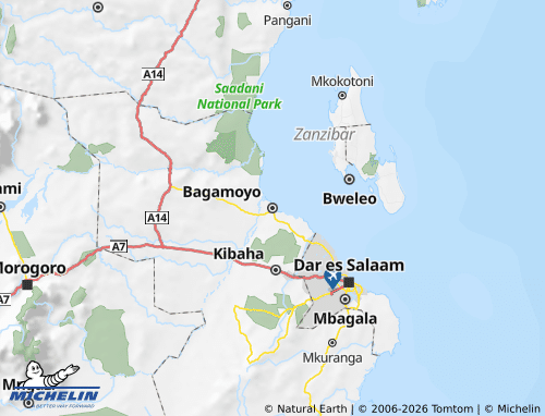 MICHELIN-Landkarte Bagamoyo - ViaMichelin