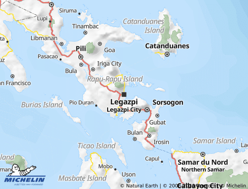 Mapa MICHELIN Bicol Region - ViaMichelin
