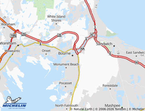 Carte MICHELIN Bourne - ViaMichelin