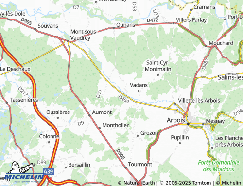 MICHELIN Mathenay map - ViaMichelin
