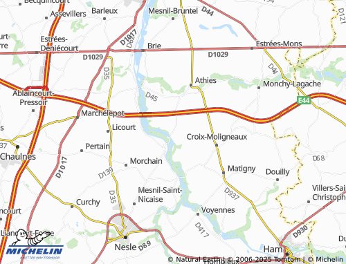 Carte MICHELIN Falvy - ViaMichelin