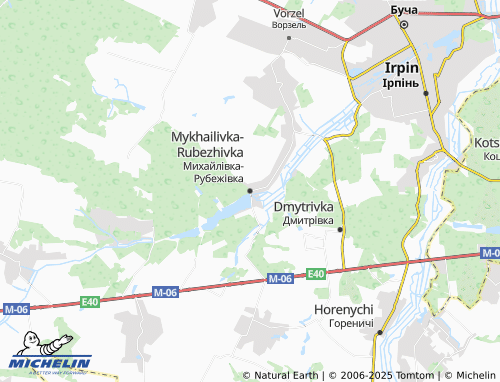 MICHELIN Mykhailivka-Rubezhivka map - ViaMichelin