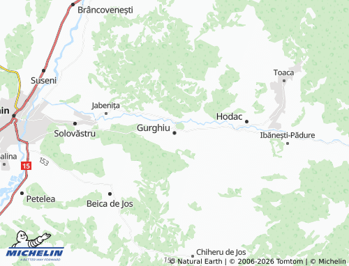 Mappa MICHELIN Gurghiu - ViaMichelin