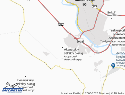 Mappa MICHELIN Aksuatskiy sel'skiy okrug - ViaMichelin