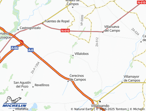 MICHELIN Villalobos map - ViaMichelin