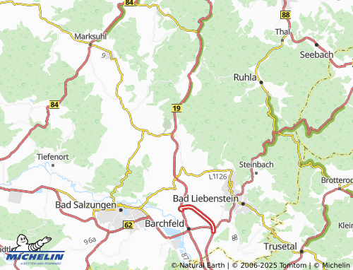 MICHELIN Waldfisch map - ViaMichelin
