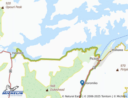 MICHELIN Anakiwa map - ViaMichelin