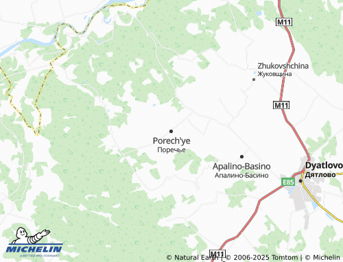 MICHELIN Porech'ye map - ViaMichelin
