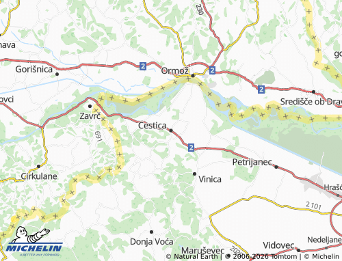 MICHELIN-Landkarte Cestica - ViaMichelin