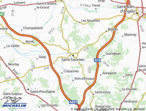 Mapa MICHELIN Saint-Savinien - ViaMichelin