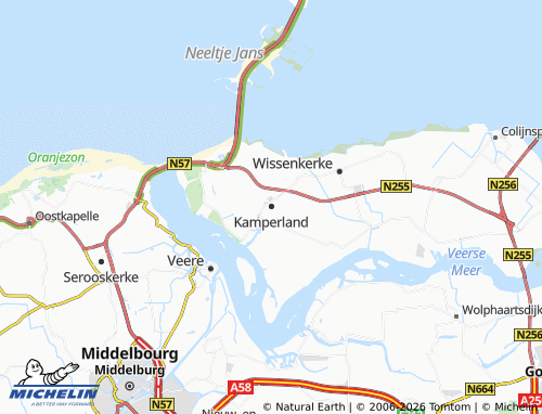 Carte MICHELIN Kamperland - ViaMichelin