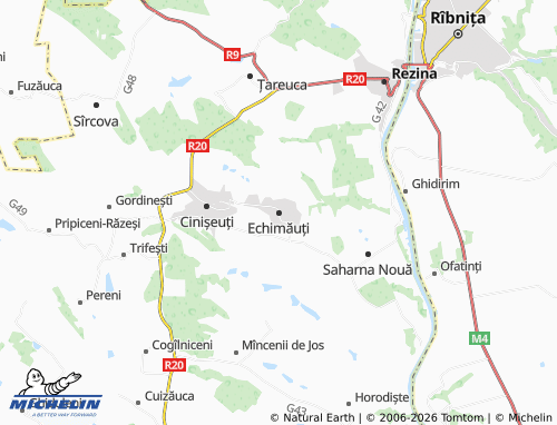 MICHELIN Echimăuți map - ViaMichelin