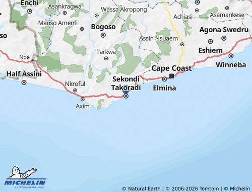 Mapa MICHELIN Shama Ahanta East - ViaMichelin
