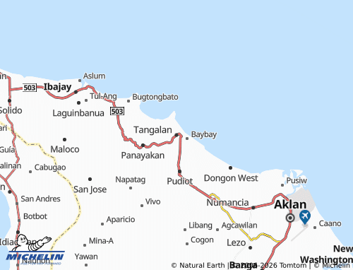 MICHELIN Tangalan map - ViaMichelin