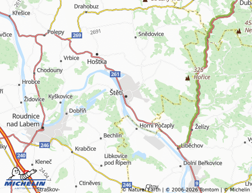 Mappa MICHELIN Štětí - ViaMichelin