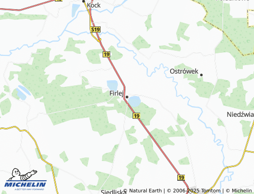 MICHELIN Firlej map - ViaMichelin