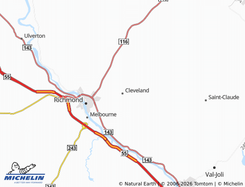 MICHELIN-Landkarte Cleveland - ViaMichelin