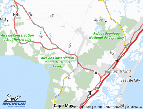 MICHELIN Dennisville map - ViaMichelin