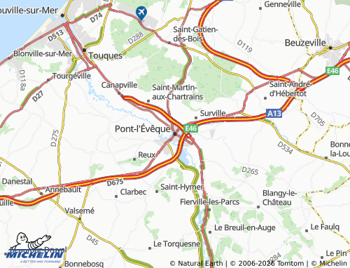 MICHELIN Pont-L'Evêque map - ViaMichelin