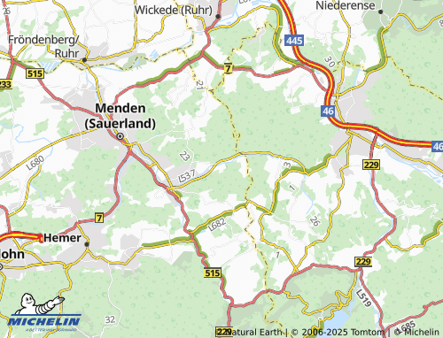 MICHELIN Oeling map - ViaMichelin