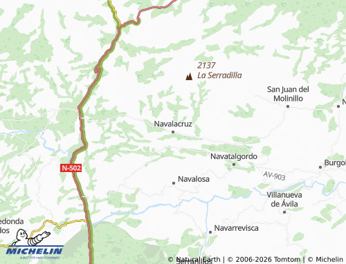 MICHELIN Navalacruz map - ViaMichelin