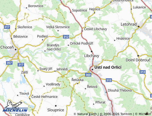 Kaart MICHELIN Říčky - ViaMichelin