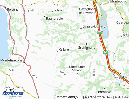 Mapa MICHELIN Celleno Vecchia - ViaMichelin