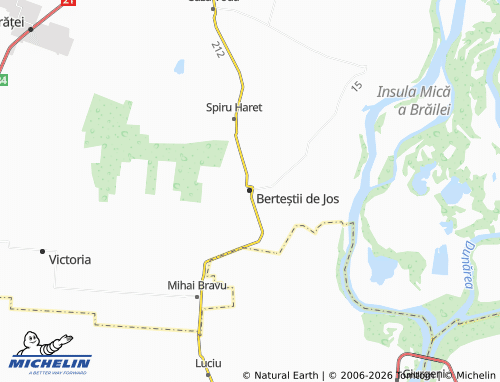 MICHELIN Berteștii de Jos map - ViaMichelin