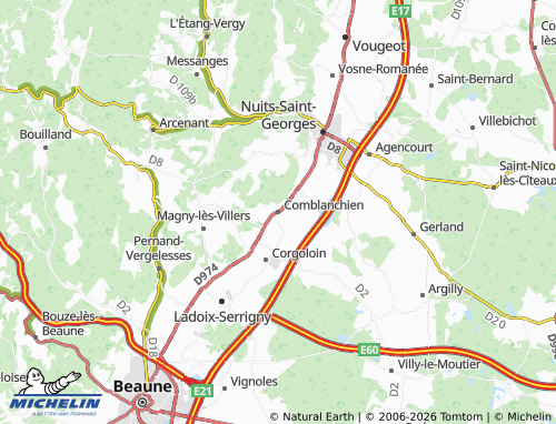 Mappa MICHELIN Comblanchien - ViaMichelin