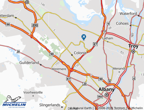 Mapa MICHELIN Colonie - ViaMichelin