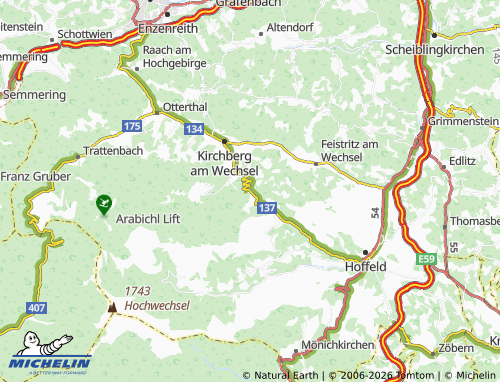 MICHELIN Sankt Corona am Wechsel map - ViaMichelin