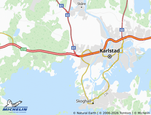 MICHELIN Bergvik map - ViaMichelin
