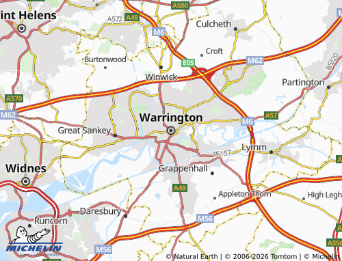 Mappa MICHELIN Warrington - ViaMichelin