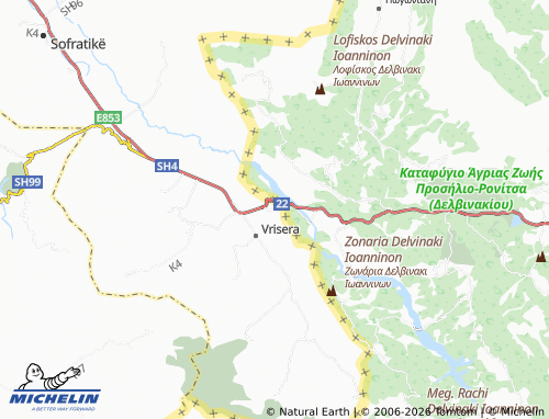 Mappa MICHELIN Kakavijë - ViaMichelin